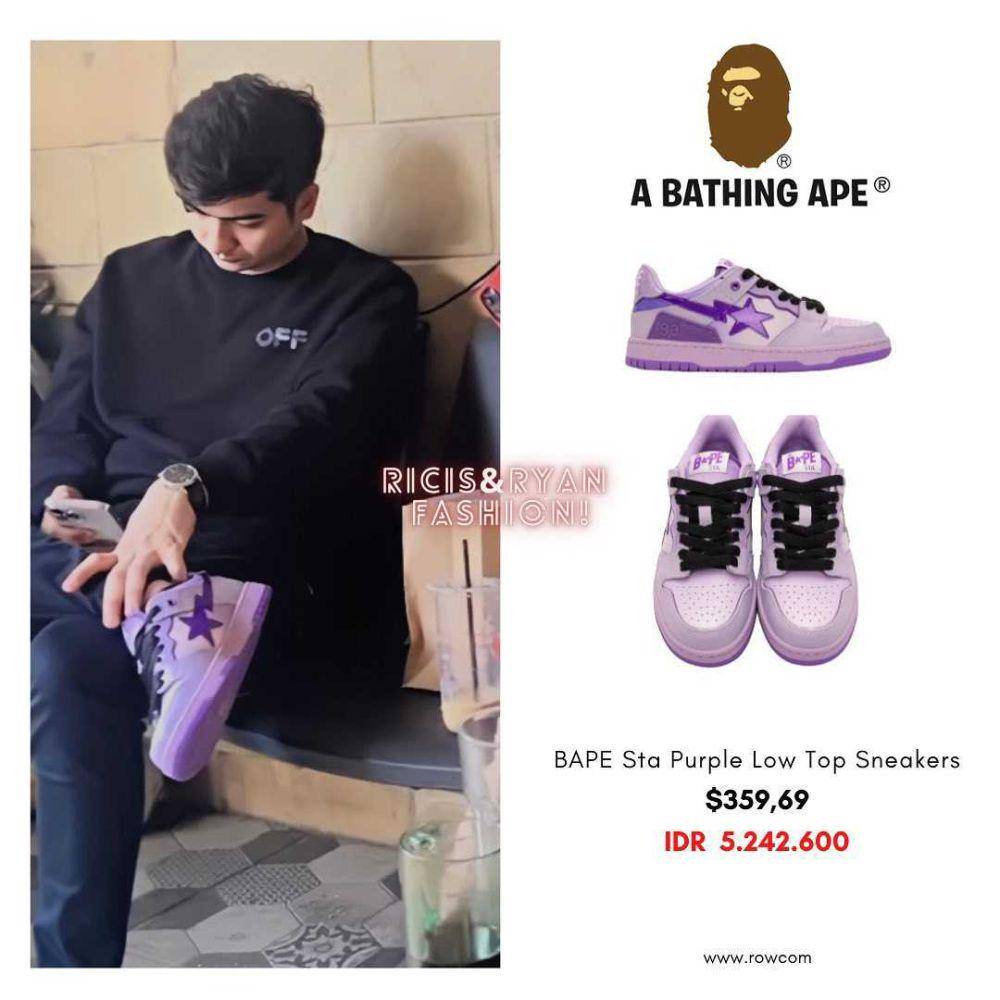 harga sepatu Teuku Ryan (instagram.com/ricisryan.fashion)