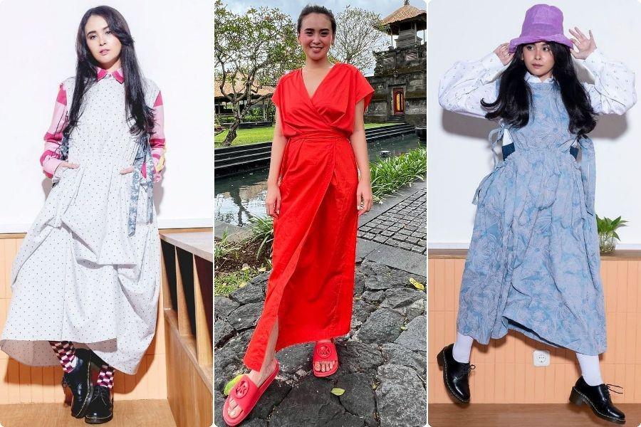 9 Padu Padan Dress ala Ayushita, Ada yang Warnanya Mencolok Juga!