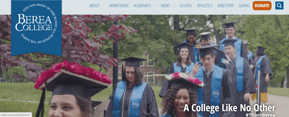 Situs Berea College United States (dok. Berea College)
