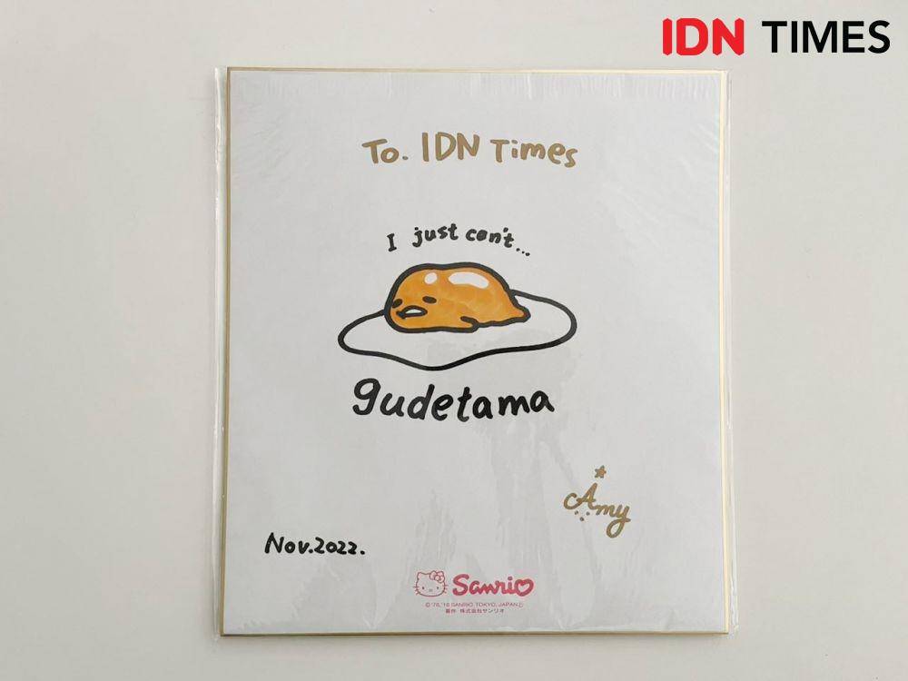 Kenang-kenangan dari Amy kreator Gudetama untuk IDN Times (dok. Triadanti/IDN Times)