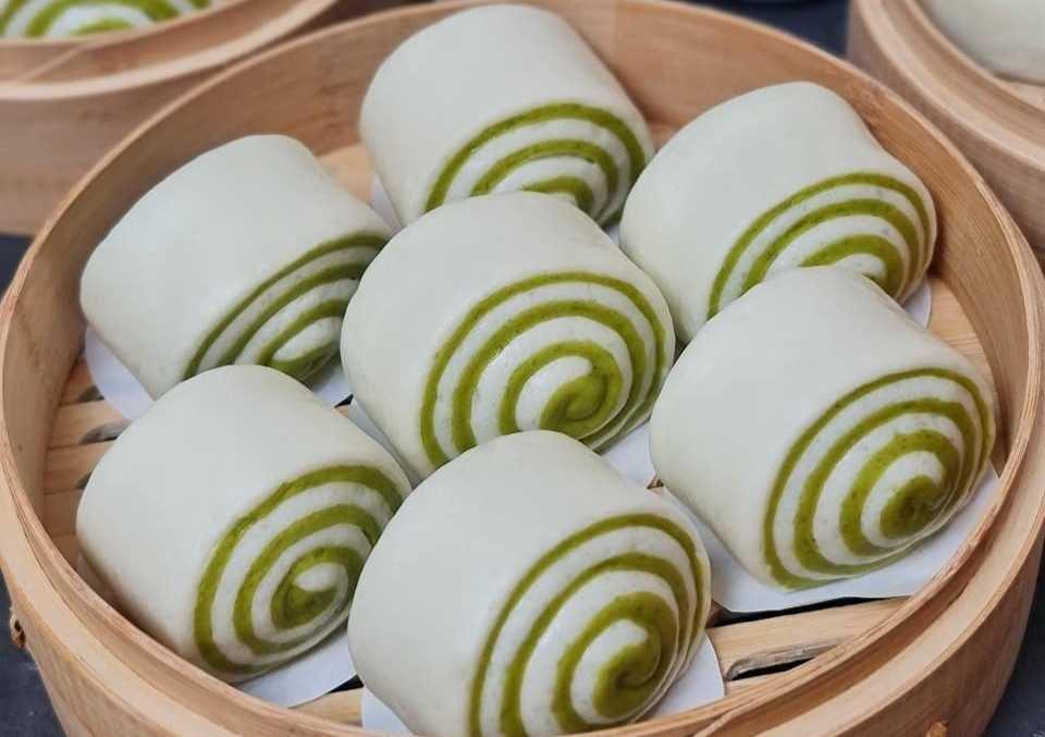 Resep Mantou Pandan Spiral yang Lembut dan Menggoda