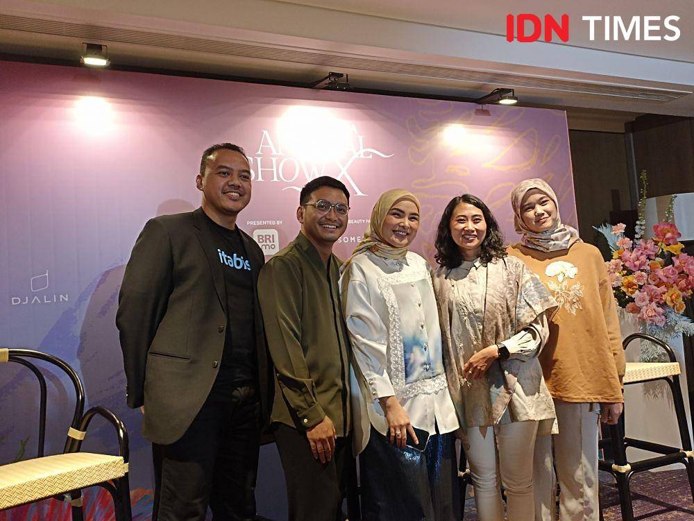 Press Conference pagelaran The Annual Show X RiaMiranda di Hotel Intercontinental Pondok Indah. 2 Desember 2022. (IDN Times/M. Tarmizi Murdianto)