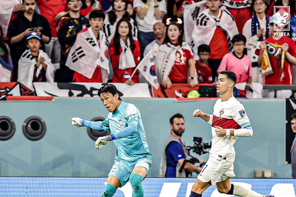 Kim Seung Gyu dan Cristiano Ronaldo di Piala Dunia 2022 (instagram.com/thekfa)