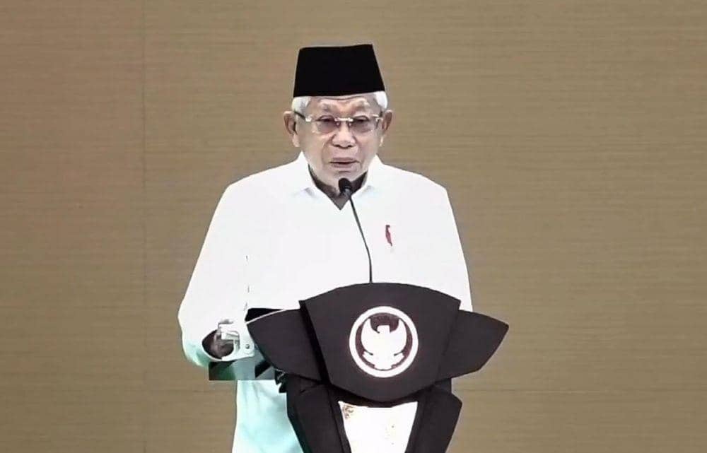 Wakil Presiden Ma'ruf Amin saat menghadiri silaturahmi di kampus UMI Makassar. (Istimewa)