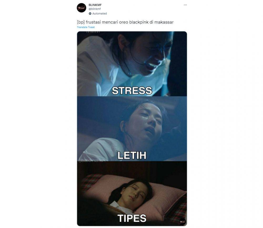 kejadian lucu hunting Oreo BLACKPINK (twitter.com/blinkmf)