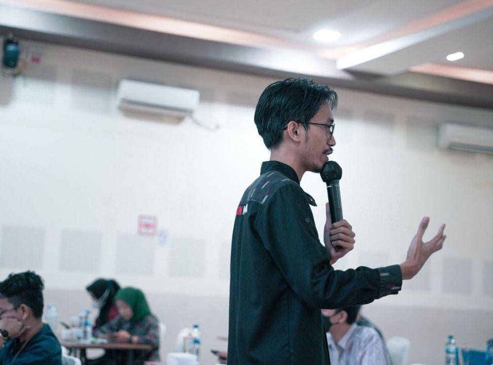 Donny Andrian di acara Pelatihan Jurnalistik dan Content Creator IDN Times - Inalum (dok. IDN Times/Dayu Yudana/bt)