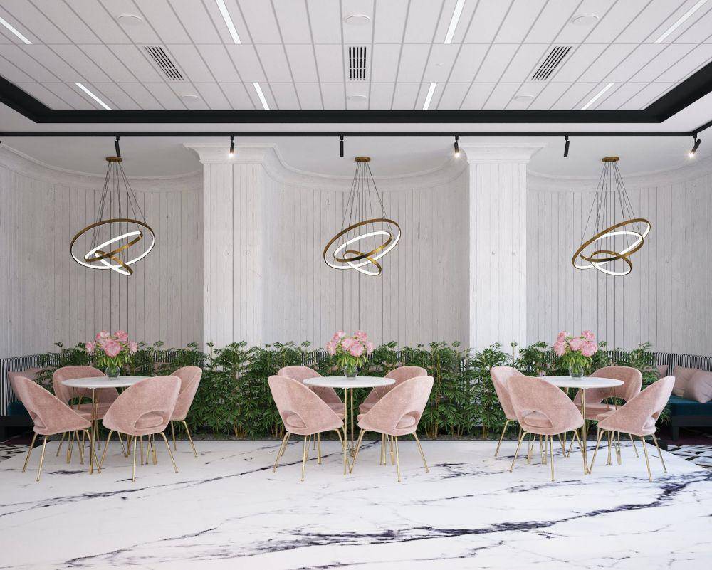 ilustrasi kafe bertema Hollywood Glam (pexels.com/Victoria Akvarel)