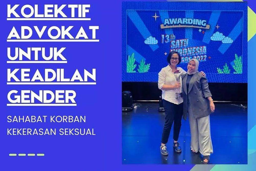 Justitia Avila menerima penghargaan dari SATU Indonesia Awards 2022 (instagram.com/advokatgender)