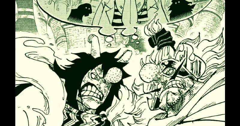 Cerita sampul One Piece 1068: Caesar Clown berkelahi dengan Vinsmoke Judge. (mangaplus.shueisha.co.jp/One Piece)