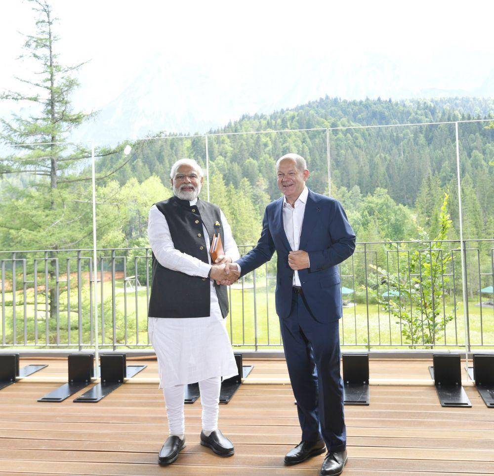 PM India Narendra Modi dan Kanselir Jerman Olaf Scholz (Twitter.com/PMO India)