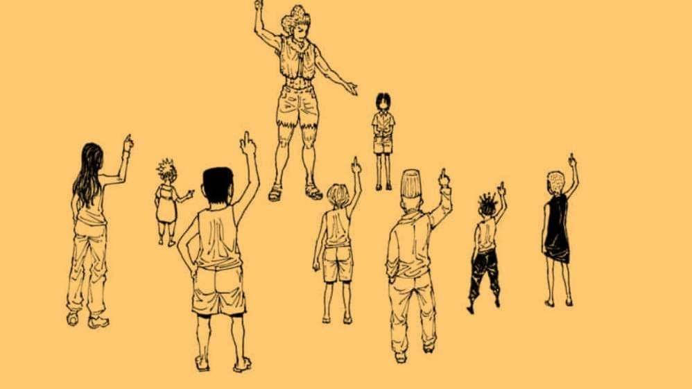 Anggota orisinal Gen'ei Ryodan saat masih anak-anak. (Dok. Shueisha/Hunter x Hunter)