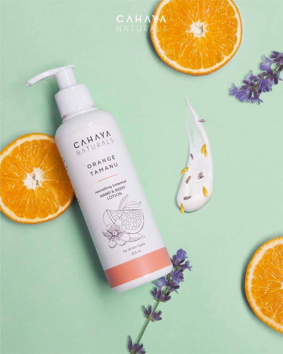 Cahaya Naturals Orange Tamanu Nourishing Botanicals Hand and Body Lotion (instagram.com/cahayanaturals)