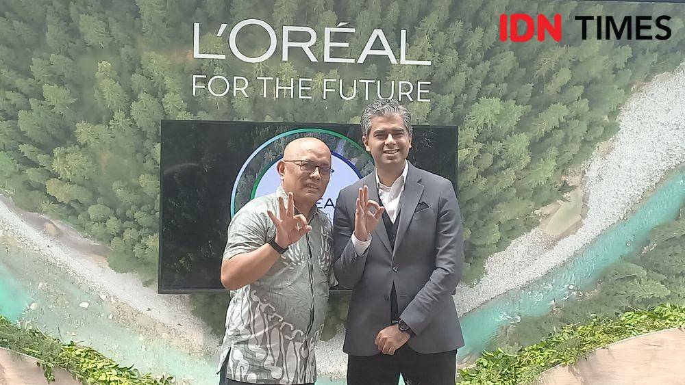 Press conference L'Oréal for the Future di Bale Nusa, Kebayoran, Selasa (6/12/2022). (IDN Times/Aprodithe Kyrie)