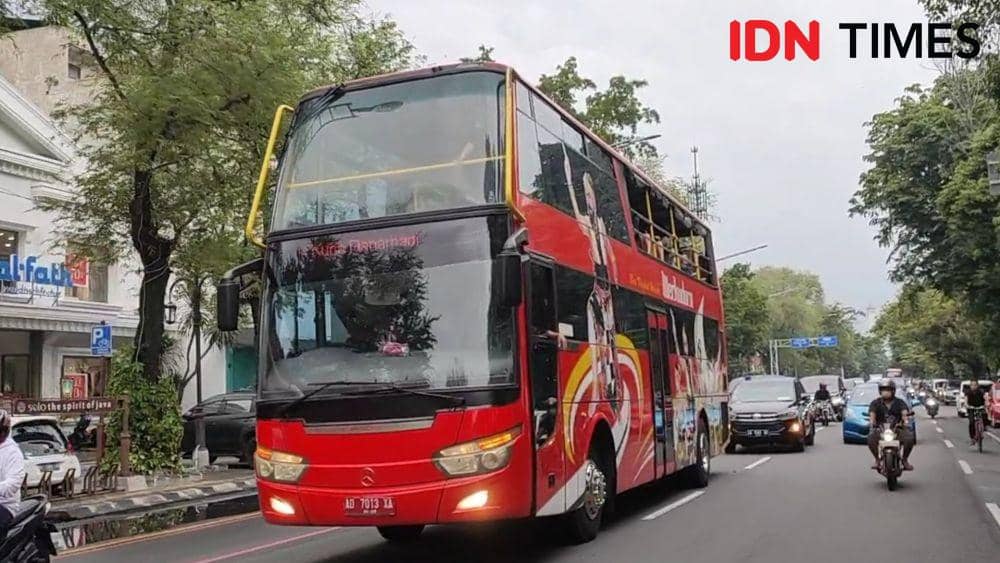 Bus tingkat Werkudara. (IDN Times/Larasati Rey)