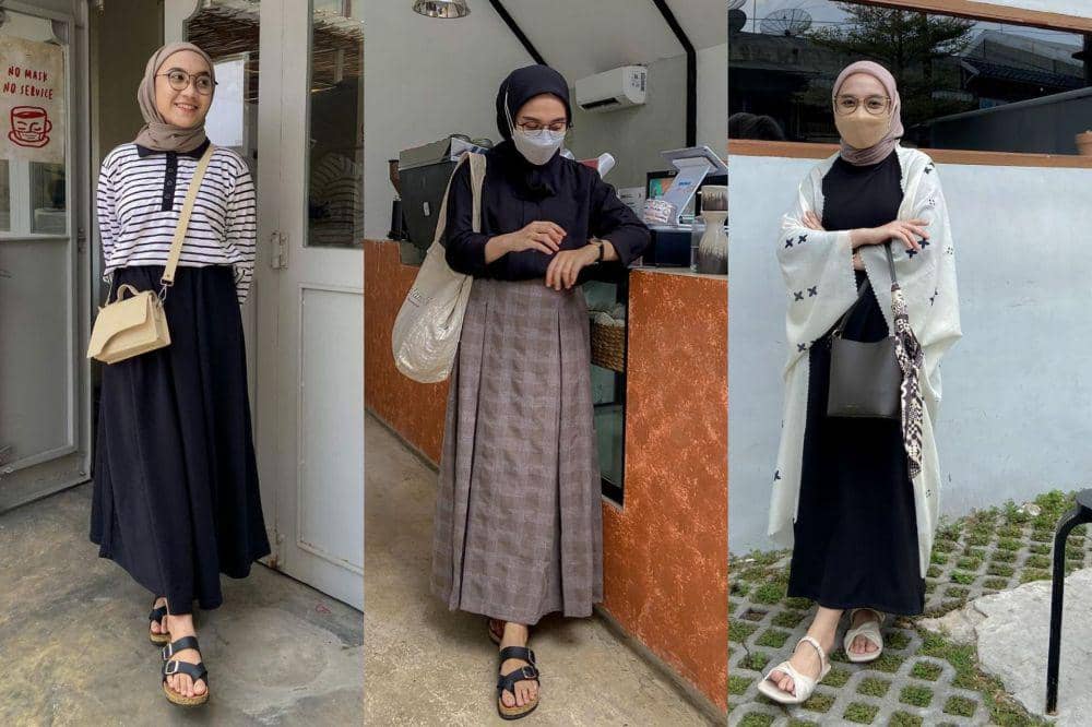 9 Inspirasi Padu Padan Outfit Hitam ala Darma Putri, Kasual!