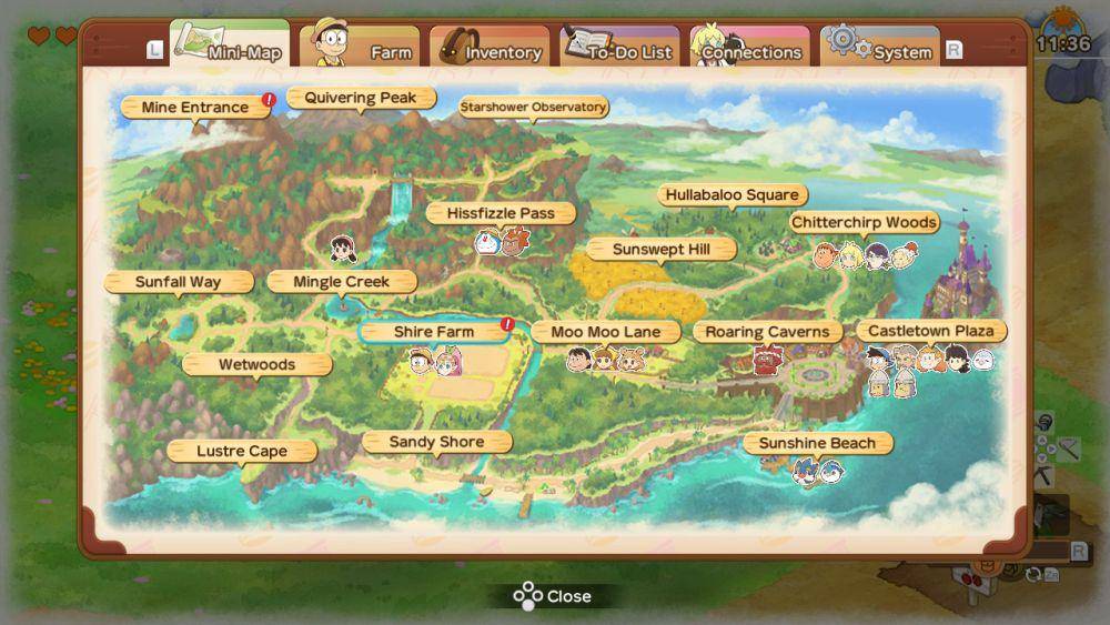 peta Doraemon Story of Seasons: Friends of the Great Kingdom (dok. Bandai Namco Entertainment/Doraemon Story of Seasons: Friends of the Great Kingdom)