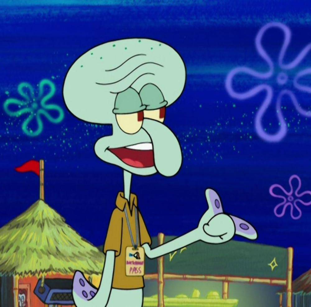 Squidward nonton konser Kelpy G. (dok. Nickelodeon/SpongeBob SquarePants)