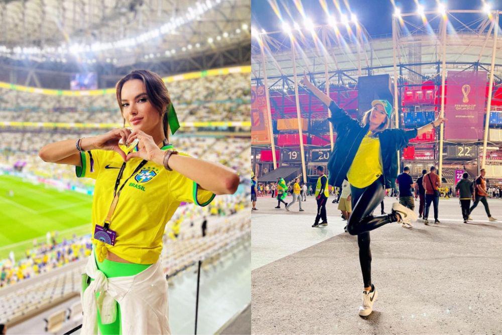 11 Potret Alessandra Ambrosio Nonton Piala Dunia 2022 di Qatar