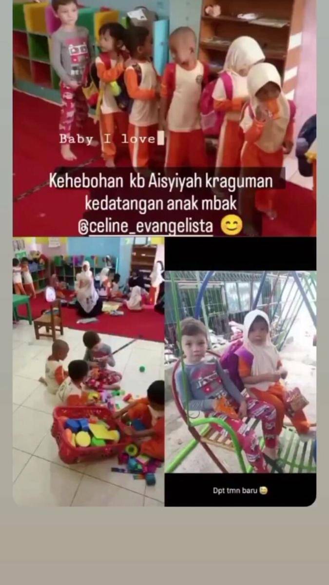 Anak Celine Evangelista main di kampung. (instagram.com/celine_evangelista)