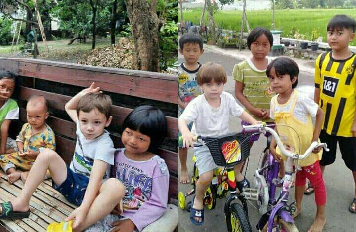 Anak Celine Evangelista main di kampung. (instagram.com/celine_evangelista)