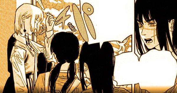 War Devil memperingatkan Asa untuk tidak mendengar perkataan Famine Devil (Dok. Shueisha / Chainsaw Man)