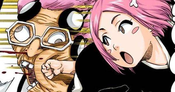 Yachiru menghajar Guenael (Dok. Shueisha / Bleach )