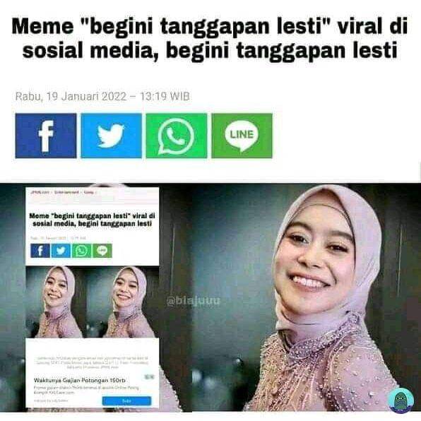 Meme begini tanggapan Lesti (twitter.com/biajuuu)