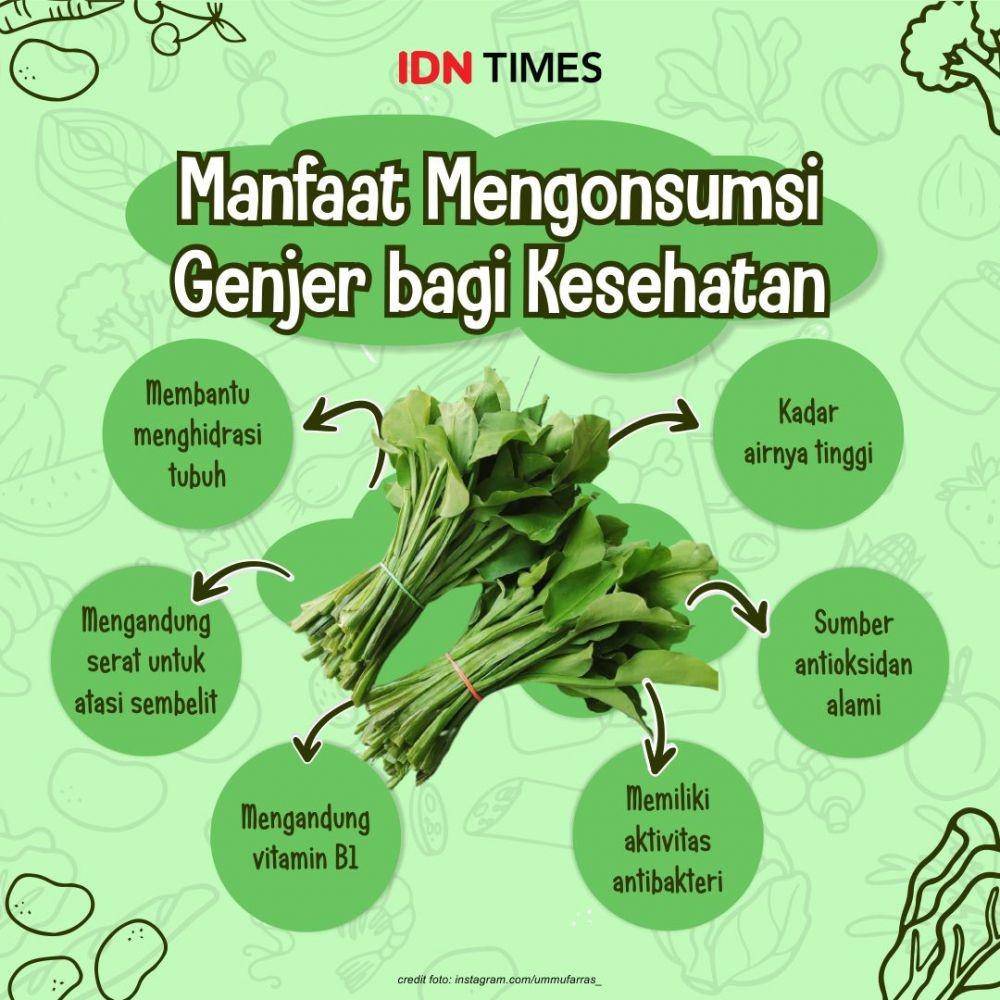 infografis manfaat genjer (IDN Times/Mardya Shakti)