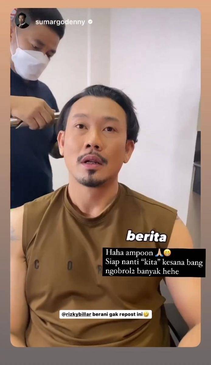 tangkapan layar video repost oleh Rizky Billar (instagram.com/rizkybillar)