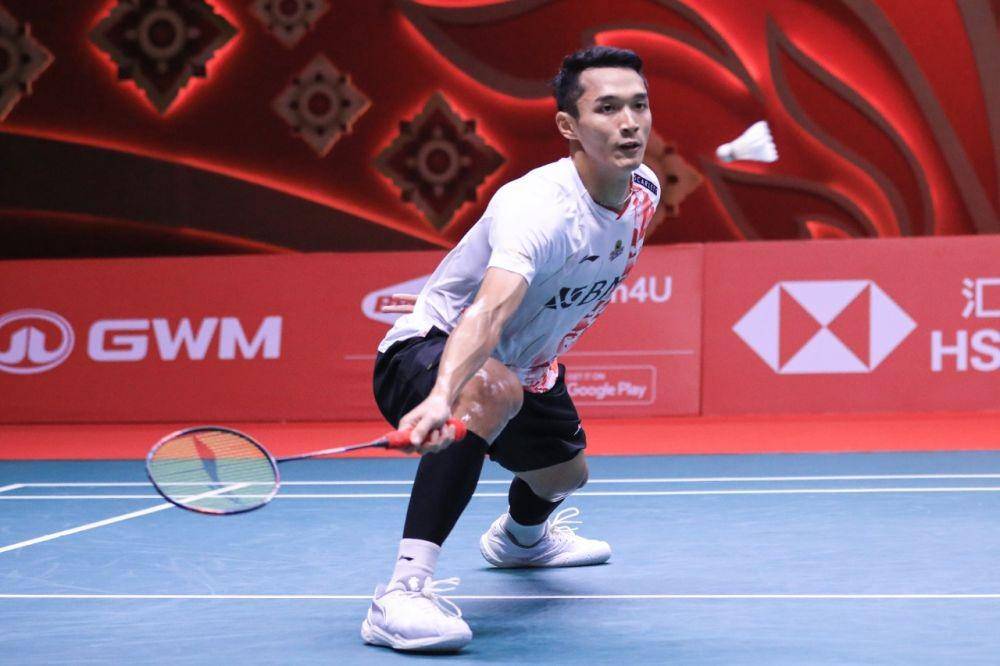 Jonatan Christie di pertandingan kedua babak penyisihan grup B tunggal putra dalam ajang BWF World Tour Finals 2022 (dok. PP PBSI)