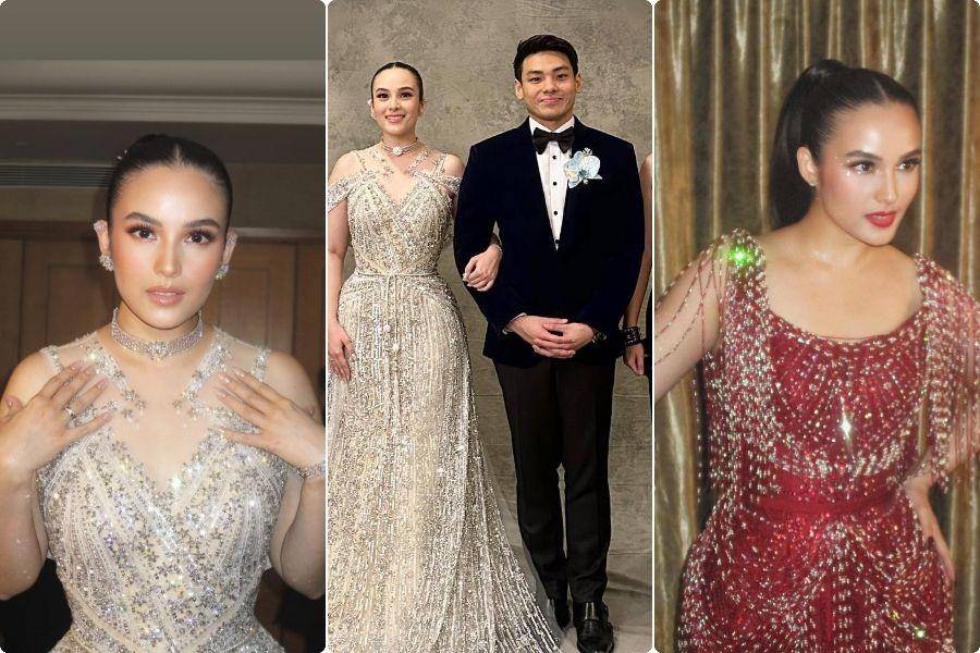 Busana dan makeup resepsi Chelsea Islan (instagram.com/samuelwongso|instagram.com/archangelachelsea)