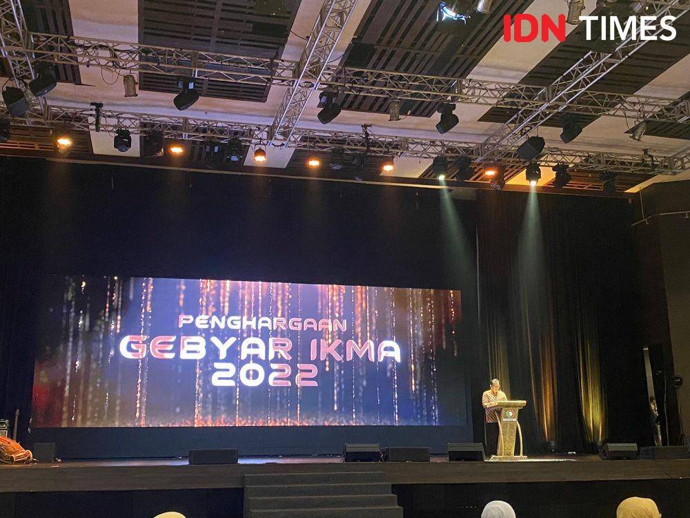 Staf Ahli Menteri Perindustrian Bidang Iklim Usaha dan Investasi, Andi Rizaldi dalam Gebyar IKMA 2022. (IDN Times/Vadhia Lidyana)