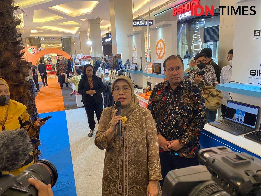 Direktur Jenderal Industri Kecil, Menengah, dan Aneka (IKMA), Reni Yanita dalam Gebyar IKMA 2022. (IDN Times/Vadhia Lidyana)