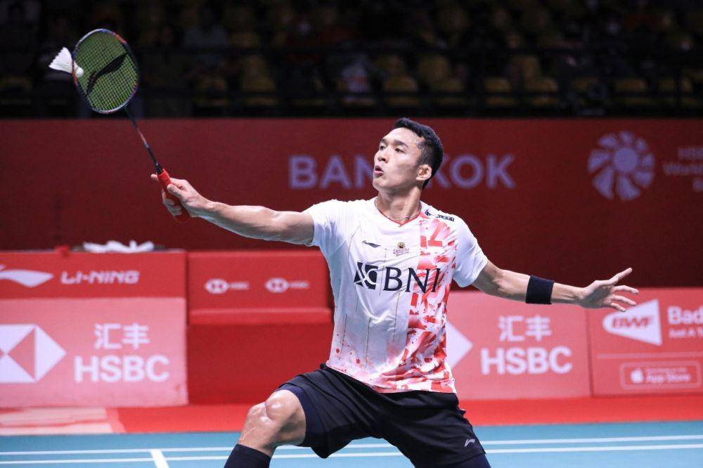 Jonatan Christie di hari ketiga babak penyisihan grup BWF World Tour Finals 2022 (dok. PP PBSI)