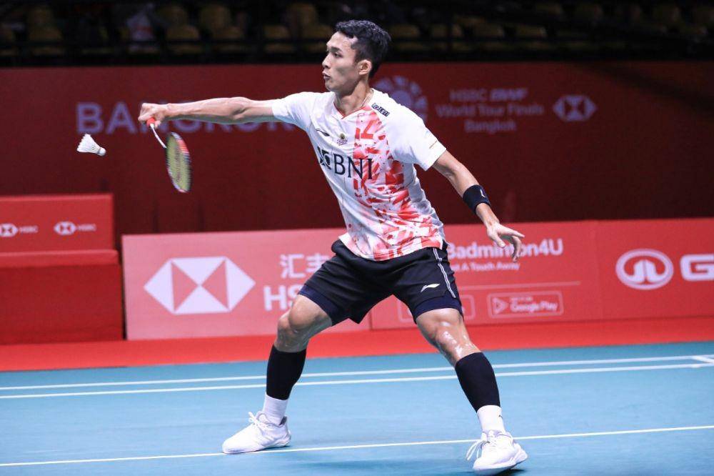 Jonatan Christie di hari ketiga babak penyisihan grup BWF World Tour Finals 2022 (dok. PP PBSI)