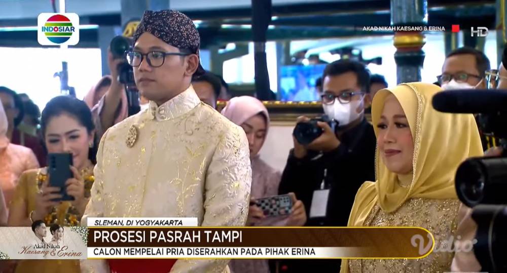 Akad nikah Kaesang Pangarep-Erina Gudono (10/12/2022) (Dok. Vidio)