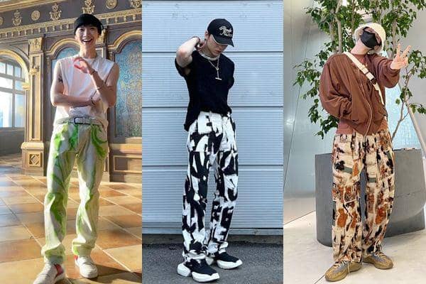 13 Mix and Match Padu Padan Celana Bermotif ala Idol Cowok Korea