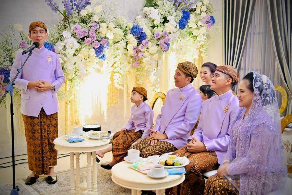 potret Gibran saat memberikan speech di depan kedua keluarga (Dok. Laily Rachev)