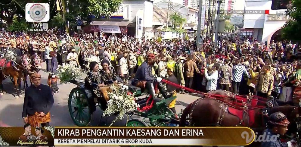 Ngunduh Mantu hingga Kirab Pengantin Kaesang Pangarep dan Erina Gudono [11/12/2022] (dok. Vidio/INDOSIAR/)
