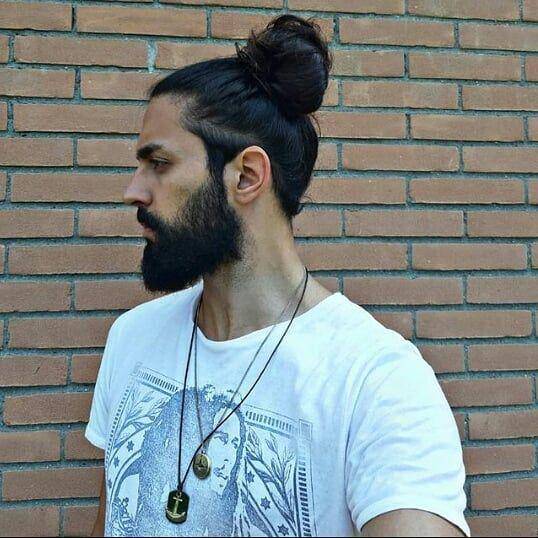 Ilustrasi gaya rambut Man Bun (instagram.com/manbun87)