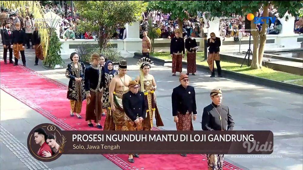 Ngunduh Mantu hingga Kirab Pengantin Kaesang Pangarep dan Erina Gudono [11/12/2022] (dok. Vidio/SCTV/)