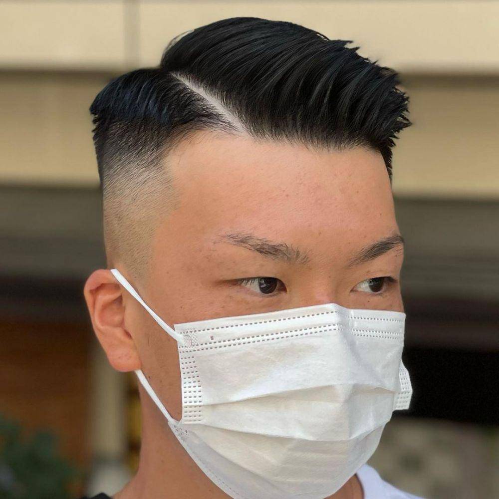 Ilustrasi gaya rambut Side Part (instagram.com/dorcus_miyashima)