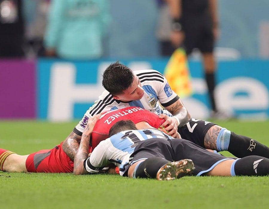 Pemain timnas Argentina saat merayakan gol. (Instagram.com/afaseleccion)