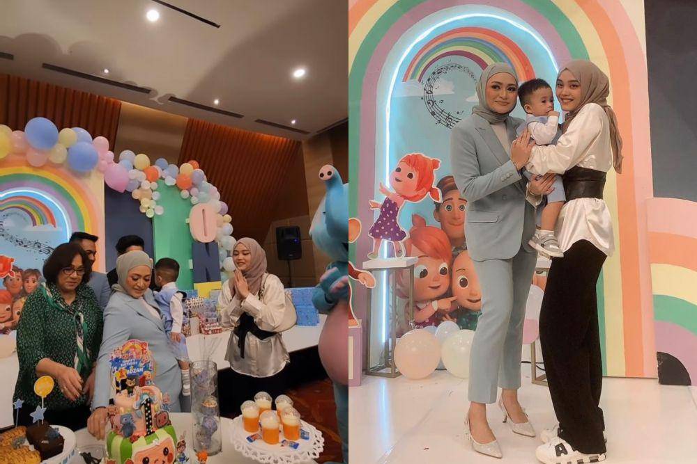 momen ulang tahun ke-1 baby Adzam anak Sule dan Nathalie (instagram.com/nathalieholscher) | (instagram.com/putridelinaa)