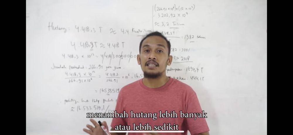 Abdur serang menghitung pelunasan hutang Indonesia (dok.youtube.com/Abdur Arsyad)
