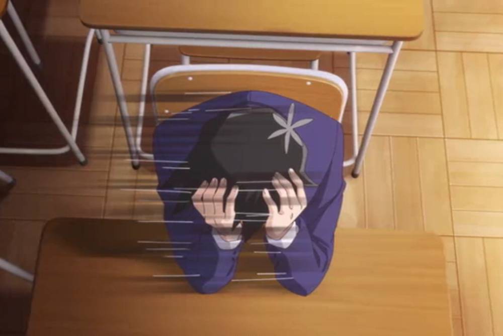 Tadano Hitohito merasa tertekan saat istirahat berlangsung (dok. OLM/Komi-san wa, Comyushou desu)