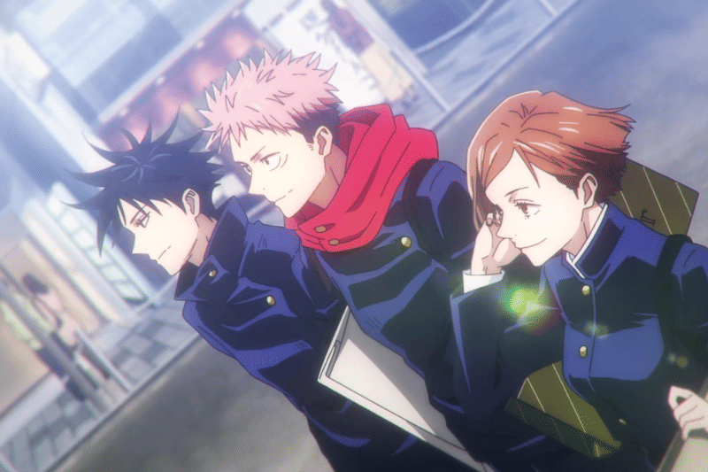 Megumi Fushigoro, Yuji Itadori, dan Nobara Kugisaki (dok. MAPPA/Jujutsu Kaisen)