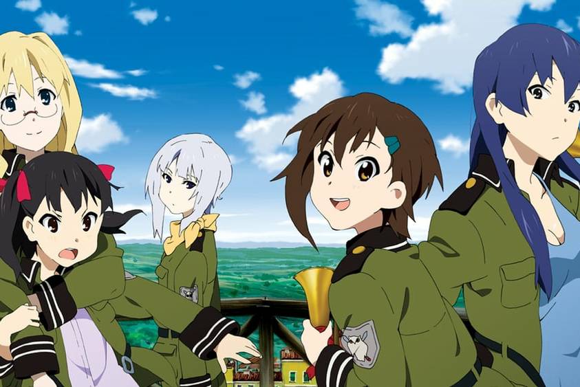 Kanata Sorami dan anggota peleton 1121 yang lain (dok. A-1 Pictures/So Ra No Wo To)