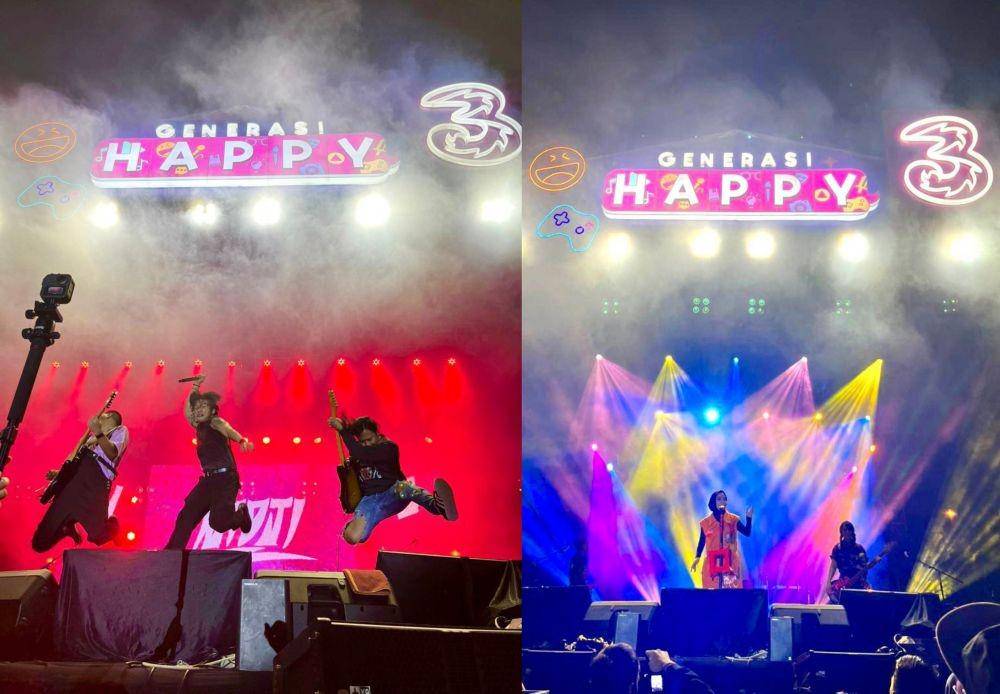 Penampilan Nidji & Kotak di Festival Tri #GenerasiHappy di Lapangan PTC Mall (Dok. Tri)