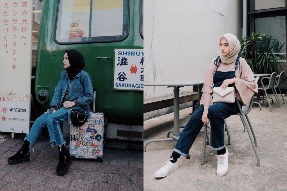 9 Style Hijab dengan Jeans ala Nisa Cookie, Kece buat OOTD!